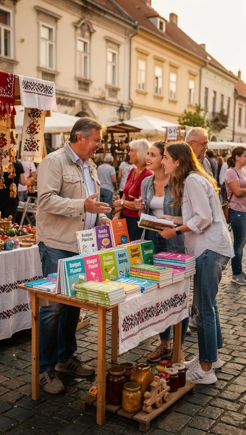 Közösségi klub tagjai együtt vitatják meg a költségvetési tervezés lépéseit egy oktatási eseményen.